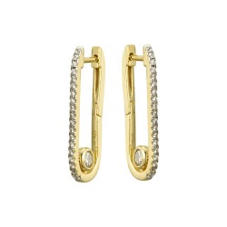 AER174 | 925 Silver 14ct Gold Plated CZ Set Earrings