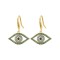 AER175 | 925 Silver 14ct Gold Plated CZ SetEvil Eye Earrings