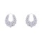 AER178A | 925 Sterling Silver Oval Spiked Creole Earrings