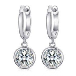 AER183 | 925 Silver Solitaire Drop Earrings