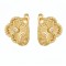 AER188-GP | 925 Sterling Silver Gold Plated Flower Hoops