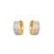 AER193-GP | 925 Sterling Silver Gold Plated CZ Huggie Hoops