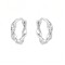 925 Sterling Silver CZ Twist Hoops