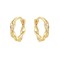 AER196A-GP | 925 Sterling Silver Gold Plated CZ Twist Hoops