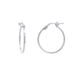 925 Silver Square Tube 17mm Hoops