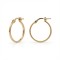 925 Silver 14K Gold Plated  Square Tube 17mm Hoops