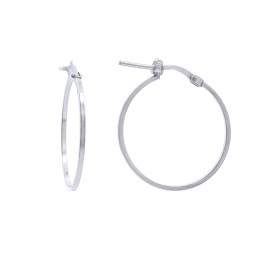 925 Silver Square Tube 22mm Hoops