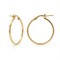 925 Silver 14K Gold Plated  Square Tube 22mm Hoops