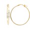925 Silver 14K Gold Plated  Square Tube 32mm Hoops