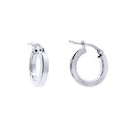 925 Silver Square Tube 15mm Hoops