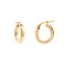 925 Silver 14K Gold Plated  Square Tube 15mm Hoops
