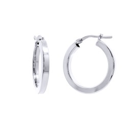 925 Silver Square Tube 20mm Hoops