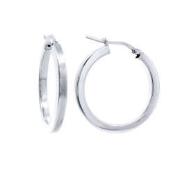 925 Silver Square Tube 25mm Hoops