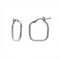 925 Silver Square Shape 18mm Hoops