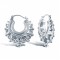 925 Sterling Silver Victorian-Style Gypsy Spike Creole Hoop Earrings