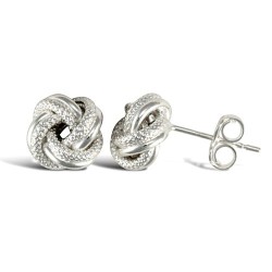 AES011 | JN Jewellery 925 Silver Wool Knot Stud