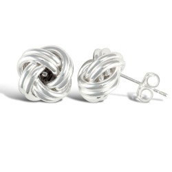 AES013 | JN Jewellery 925 Silver Wool Knot Stud