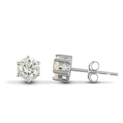 AES051 | 925 Silver 4mm Cubic Zirconia Studs