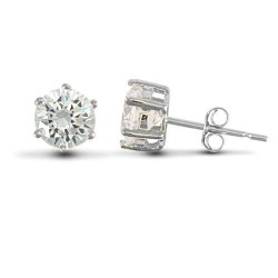 AES052 | 925 Silver 5mm Cubic Zirconia Studs