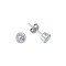 AES113C | 925 Silver 6mm CZ Set Rub Over Stud Earrings