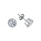 AES113E | 925 Silver 8mm CZ Set Rub Over Stud Earrings