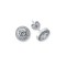 AES117A | 925 Silver 5mm CZ Set Solitaire Halo Stud earrings