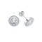 AES117B | 925 Silver 7mm CZ Set Solitaire Halo Stud earrings