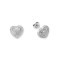 AES139 | 925 Silver CZ Set Heart Studs