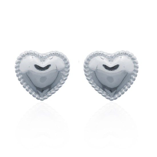 AES142 | 925 Silver Heart Stud Earrings