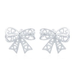 AES147 | 925 Silver Bow Stud Earrings