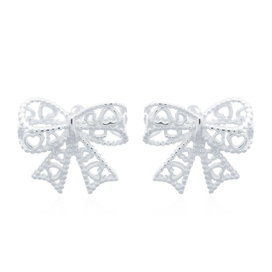 AES147 | 925 Silver Bow Stud Earrings