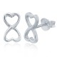 AES154 | 925 Silver Infinity Heart Stud Earrings