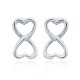 AES154 | 925 Silver Infinity Heart Stud Earrings