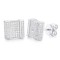 AES168 | 925 Silver CZ Set Square Cluster Studs