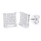 AES169 | 925 Silver CZ Set Square Cluster Studs