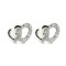 AES183 | 925 Silver Rhodium Plated CZ Set Heart Studs