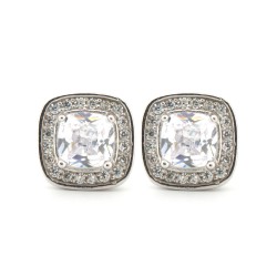 AES192 | 925 Silver Rhodium Plated CZ Set Studs