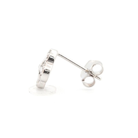 AES193 | 925 Silver Rhodium Plated CZ Set Studs