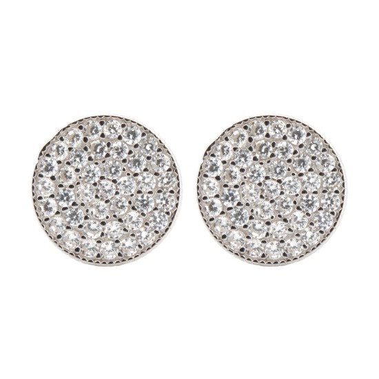 AES195 | 925 Silver Rhodium Plated CZ Set Studs