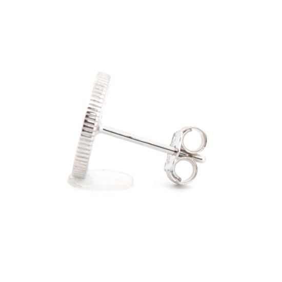 AES195 | 925 Silver Rhodium Plated CZ Set Studs