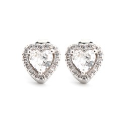 AES198 | 925 Silver Rhodium Plated CZ Set Studs