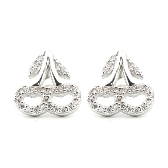 AES199 | 925 Silver Rhodium Plated CZ Set Studs