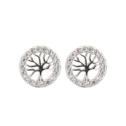 AES202 | 925 Silver Rhodium Plated CZ Set Studs