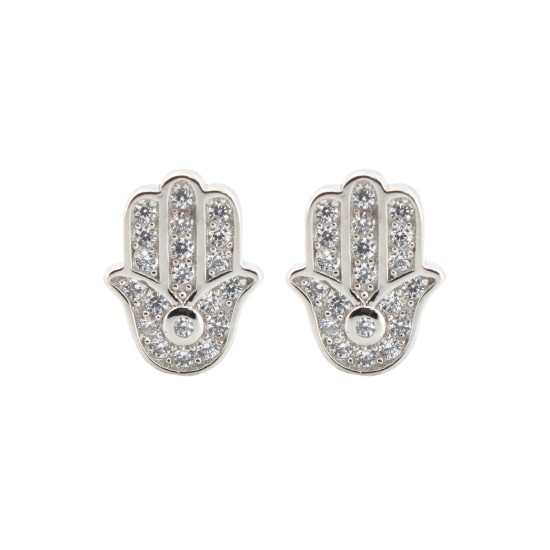 AES203 | 925 Silver Rhodium Plated CZ Set Studs