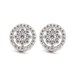 AES206 | 925 Silver Rhodium Plated CZ Set Studs