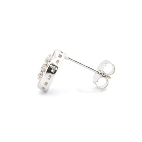 AES206 | 925 Silver Rhodium Plated CZ Set Studs