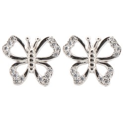 AES207 | 925 Silver Rhodium Plated CZ Set Studs