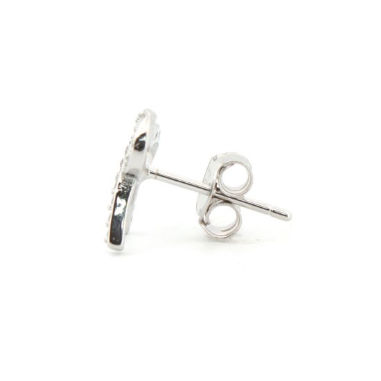 AES208 | 925 Silver Rhodium Plated CZ Set Studs