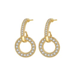 AES209 | 925 Silver 14ct Gold Plated CZ Set Studs