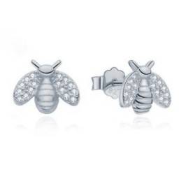 AES210-RP | 925 Silver Rhodium Plated CZ Set Stud Earrings